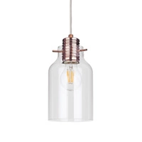 Alessandro Pendant Lamp 5xE27 Max.60W Copper Metal/Transparent PVC Cable/Transparent Glass 1760513