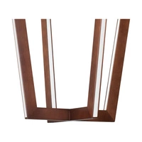 Leif Pendant Lamp ''In&Out'' 8xLED 24V Integrated 5320lm 3000K 57W Walnut Beech Wood/Transparent PVC Cable 1539176