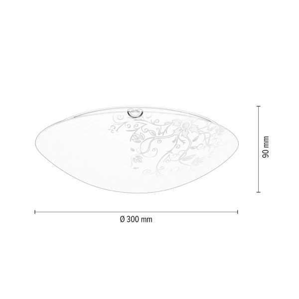 California Ceiling Lamp Incl. 1xLED Integrated 1200lm 2700K 13W Chrome Metal/White-Transparent Glass 4253102