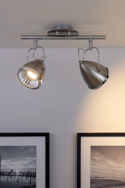 Oliver Ceiling Lamp Incl. 2xGU10 LED 5,5W Chrome Metal/Satin Metal 5109227