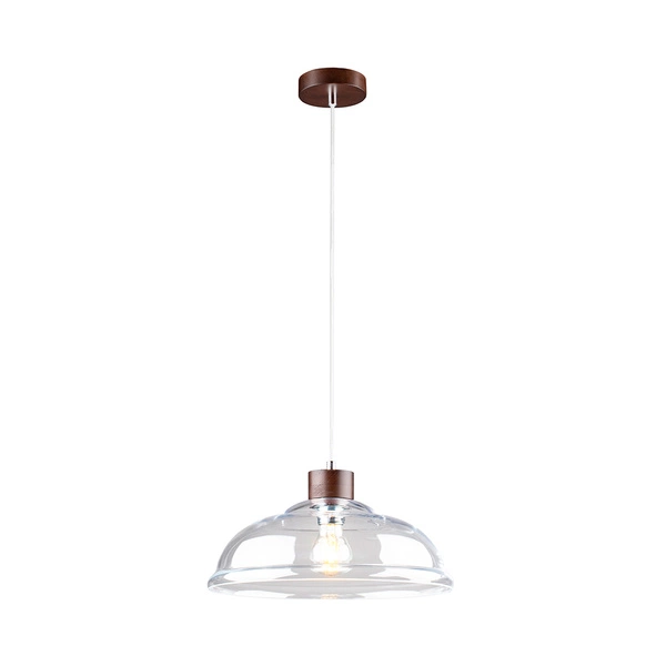 Molde Pendant Lamp 1xE27 Max.60W Walnut/Transparent/Transparent 9882076