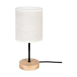 Boho Table Lamp 1xE27 Max.25W Oiled Oak/Black/Black PVC/Beige 77791974