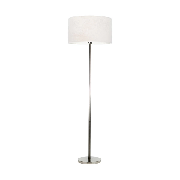 Velvetta Floor Lamp 1xE27 Max.60W Satin Metal/Transparent PVC Cable/Cream Velvet Shade 6636027