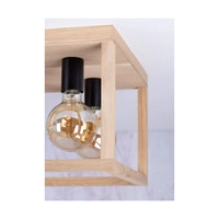 Kago Ceiling Lamp 4xE27 Max.60W Oiled Oak/Black Metal 9154474