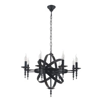 Lampa wisząca świecznik CAGE czarna 55cm 9500804