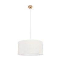 Boho Lampa Wisząca 1xE27 Max.60W Dąb Olejowany/Transparentny PVC/Beżowy 16910174