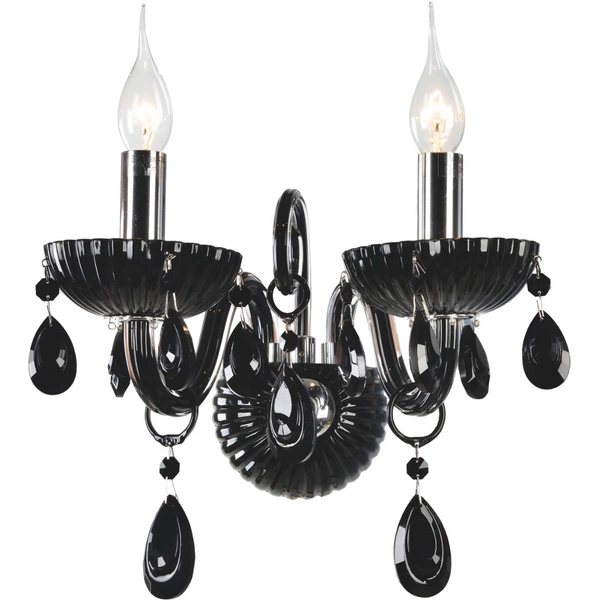 Queen Wall lamp 2xE14 Max.40W Black/Chrome 9140204