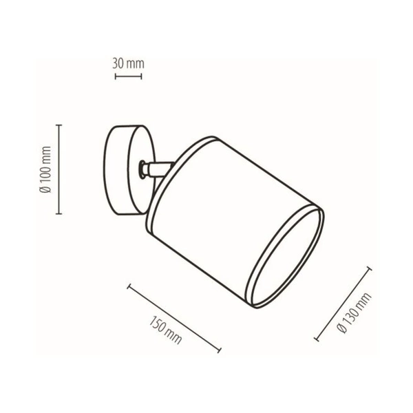 Aprillia Wall Lamp 1xE27 Max.25W Oiled Oak/Black Fabric Shade 56746174