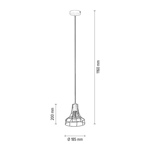 Lampa wisząca z drutu OUTLINE 1330104