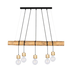 Trabo Pino Pendant Lamp 5xE27 Max.60W Stained Pine/Black PVC/Black 69315551