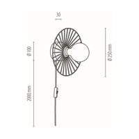 Antonella Kinkiet 1xE27 Max.25W Dąb Olejowany/Czarny 289049174