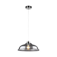 Molde Pendant Lamp 1xE27 Max.60W Chrome Metal/Transparent PVC Cable/Smoked Glass 9883028