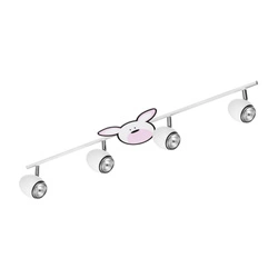 Rubby Ceiling Lamp 4xGU10 Max.50W White Metal/Chrome Metal/Multicolor Synthetic Material with Rabbit Pattern 2107402