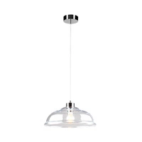 Lampa wisząca Molde 1xE27 maks. 60W chromowany metal/przezroczysty kabel PVC/przezroczyste szkło 9882028