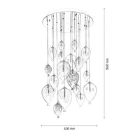 Balonowa lampa wisząca w zestawie 18xG4 Maks. 20W Chromowany metal/wielokolorowe szkło 1791815