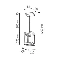 Kago LED Pendant Lamp 1xLED Samsung 24V Integrated 1960lm 3000K 21W Oiled Oak/Transparent PVC Cable 6151074