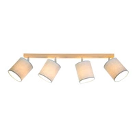 Aprillia Ceiling Lamp 4xE27 Max.25W Oiled Oak/Gray Fabric Shade 56745474