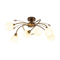 Marbella Ceiling Lamp 6xE14 Max.40W Patina Metal/White Glass 5078611G0605