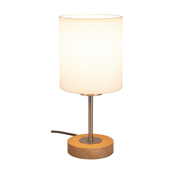 Benita Lampa Stołowa 1xE27 Max. 25W Dąb Olejowany/Nikiel mat/Biały 7017400911549