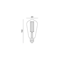 FILAMENT LED bulb E27 7W warm 2700K teardrop ST64