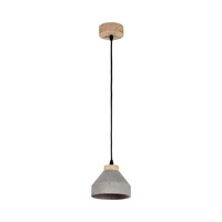 Tristan Pendant Lamp 1xE14 Max.40W Oiled Oak/Black/Grey 1929174