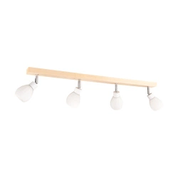 Talea Ceiling Lamp Incl. 4xG9 LED 300lm 2700K 3W Birch Wood/White Metal/White Glass 2046018220993