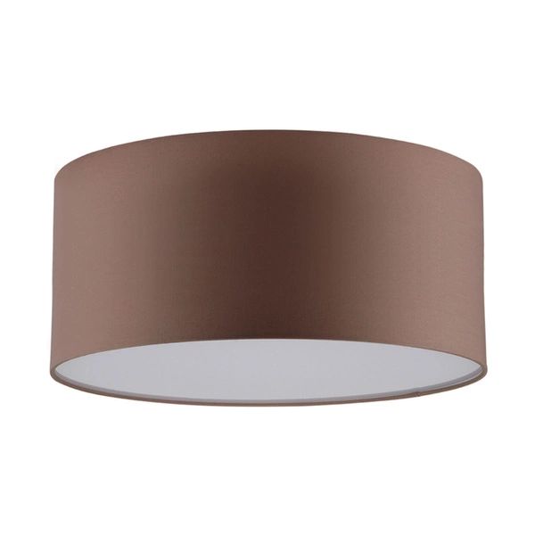 Josefina Ceiling Lamp 1xLED Integrated 1200lm 2700K 13W White Metal/Brown Fabric Shade 4792802