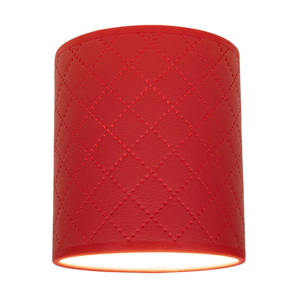 Lampshade Cylinder E27 H20 Red Fabric A0973