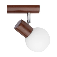 Karin Ceiling Lamp 3xE14 Max.40W Walnut Beech Wood/White Glass 2231376