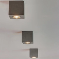 Concretedream Square Ceiling Lamp Incl.1xLED GU10 5W Gray Concrete 2576136