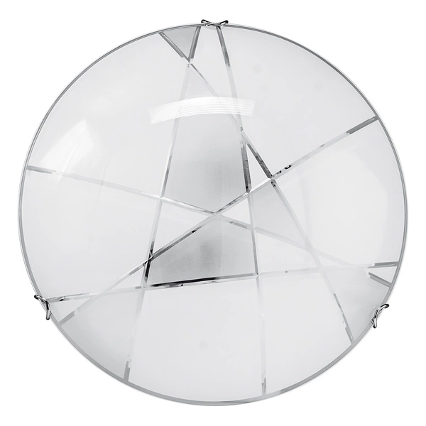 Dakota Ceiling Lamp Incl. 1xLED Integrated 2600lm 2700K 30W Chrome Metal/White-Transparent Glass