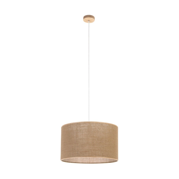 Jute Hanging Lamp 1xE27 Max.60W Oiled Oak/Natural Braid/Beige