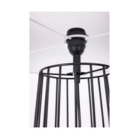 Lampa podłogowa Swan 1xE27 maks. 60W Czarny metal/czarny kabel PCV/biały klosz z tkaniny 79229104