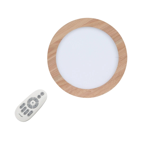 Vivica Round Ceiling Lamp 1xLED Integrated 36W Oiled Oak/White/Remote Cn/atrol 2088215