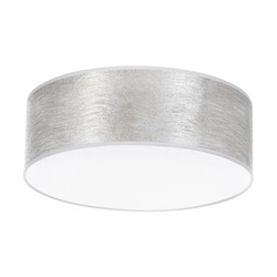 Nevoa Ceiling Lamp 3xE27 Max.25W White Metal/Silver Fabric Shade 47933802