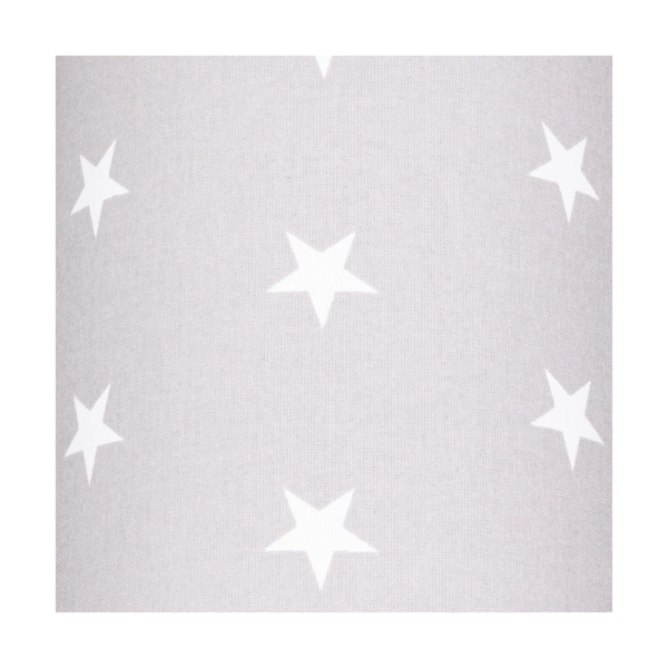 Lampshade Cylinder E27 H20 Gray-White Fabric with stars pattern A1318