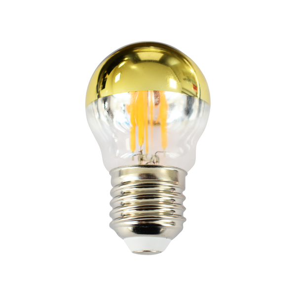 Żarówka Filamentowa LED G45, E27, 4W, barwa ciepła 2700K, 430lm, Half Gold