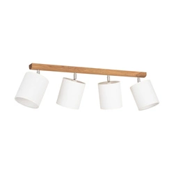 Benita Ceiling Lamp 4xE27 Max.25W Oiled Oak/White 2047400611549