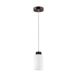 Bosco Lampa Wisząca 1xE27 Max.60W Orzech/Transparentny/Biały 1720176
