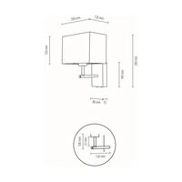 Boho Kinkiet 1xE27 Max.25W Dąb Olejowany/Czarny/Beżowy 57190974