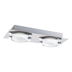 Primo Ceiling Lamp Incl. 2xLED Integrated 900lm 3000K 5W Chrome Metal/Transparent Glass 9029228