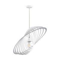 Planet Pendant Lamp 1xE27 Max.60W Chrome Metal/White Metal/White PVC Cable 1873102