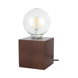 Trongo Square Table Lamp 1xE27 Max.25W Walnut/Black