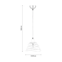 Komet Pendant Lamp 1xE27 Max.60W Chrome Metal/White Metal/White PVC Cable 1854102