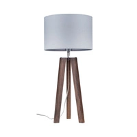 Lotta Lampa Stołowa 1xE27 Max.60W Orzech/Transparentny PVC/Szary 94302076