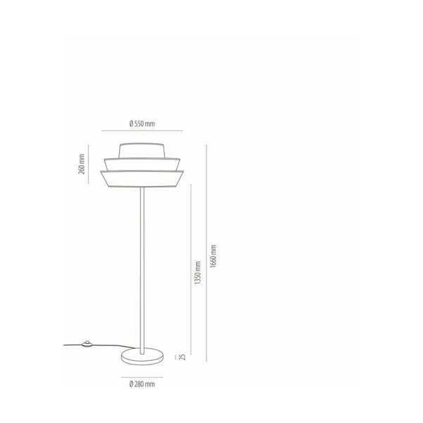 Amar Floor Lamp 1xE27 Max.60W Black/White 12350104