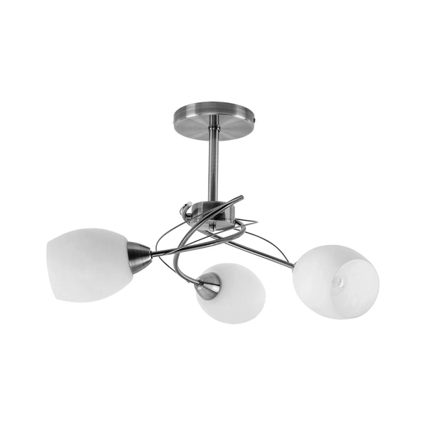 Lampa sufitowa Pisa 3xE27 Max.60W Metal satynowy/białe szkło 8280327