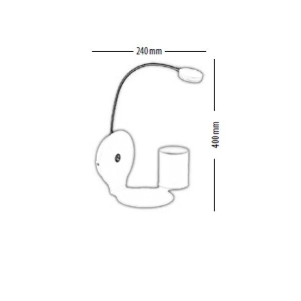 Arles Wall Lamp Incl. 1xLED 270lm 3000K 3W White Metal/Black Metal 5852102