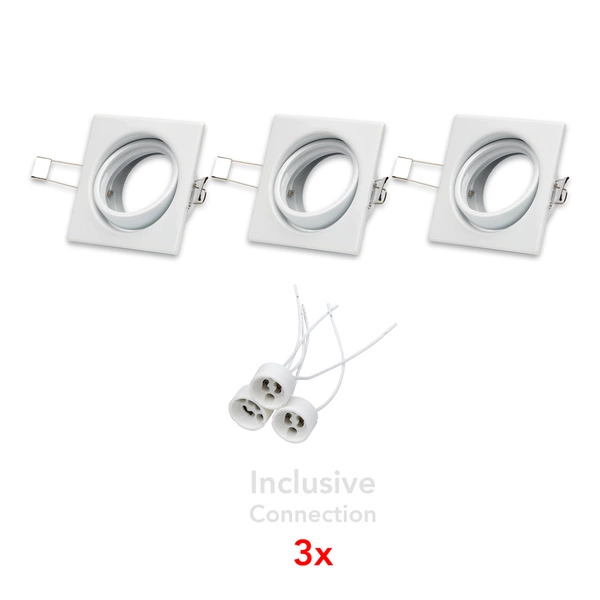 Cristaldream Set of Downlights 3xGU10 Max.50W White Metal 23050302