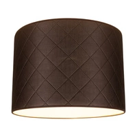 Cylindryczny abażur E27 H35 Szaro-brązowa tkanina syntetyczna A0950